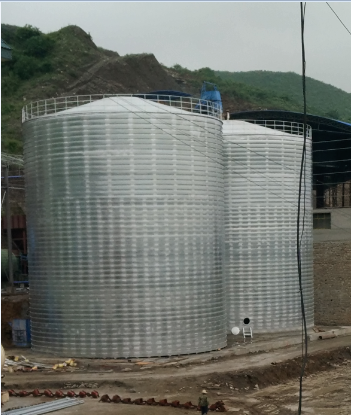 临夏市粮食钢板仓的安装全过程不用热焊接